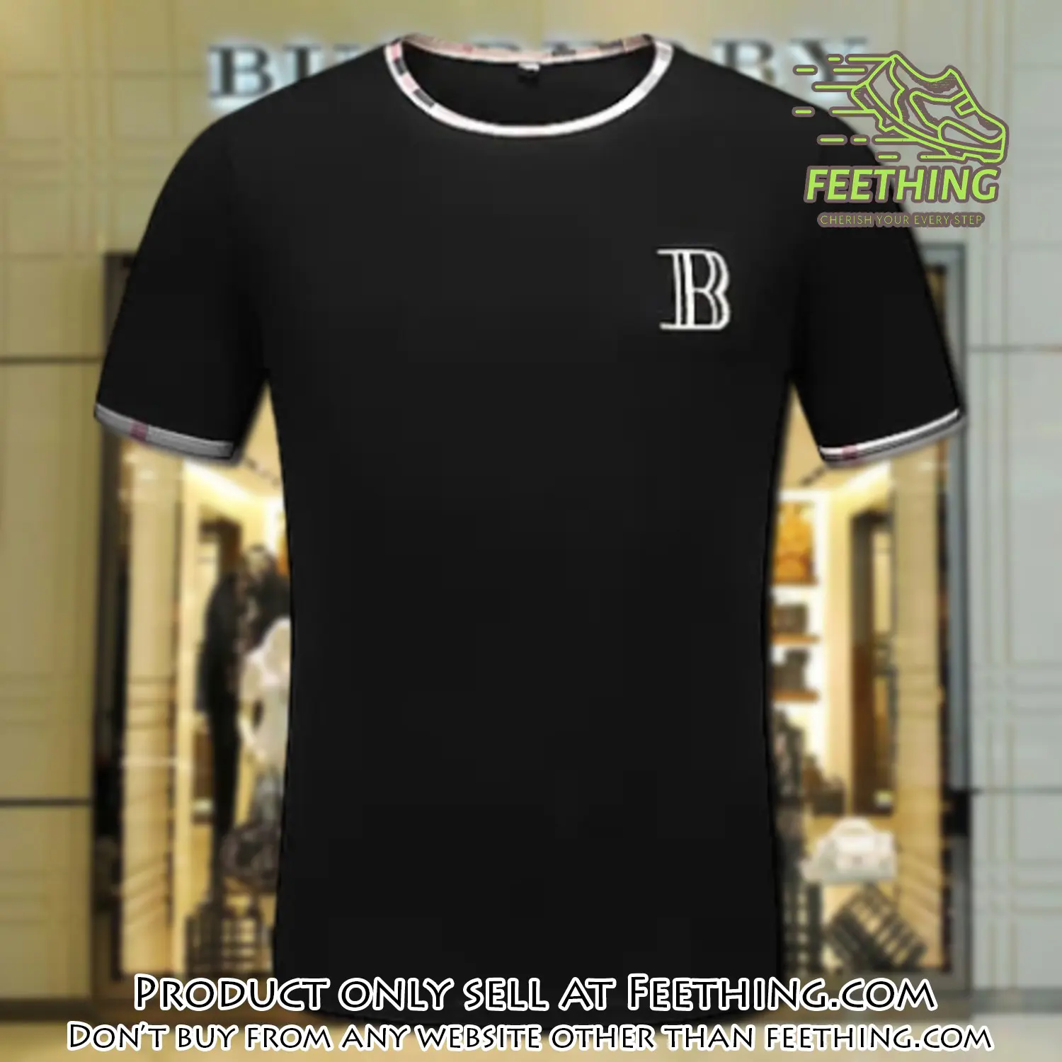 Burberry black luxury brand unisex tshirt outfit for men women ft4724842